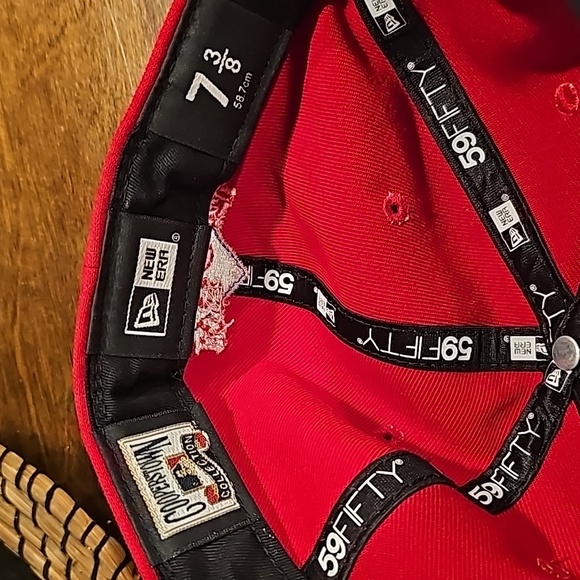 AWESOME DODGERS Red black 1981 world series CAP - Picture 3 of 6